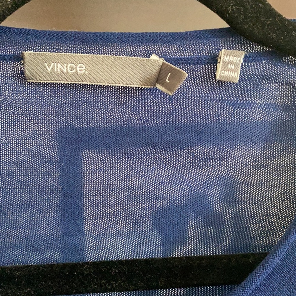 Vince Wool Crewneck Light Sweater Admiral Blue - Picture 5 of 7